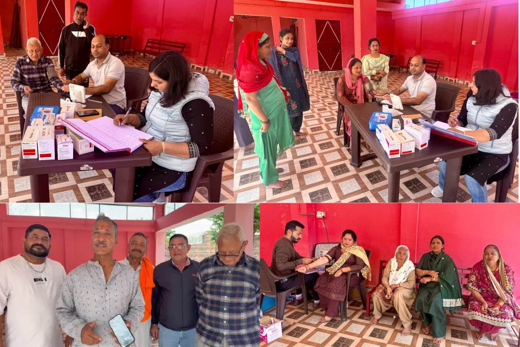 अनुराग सिंह ठाकुर के मार्गदर्शन में घल्लूवाल में स्वास्थ्य शिविर 75 मरीजों को मिला लाभ